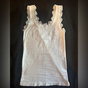 white lace tank top